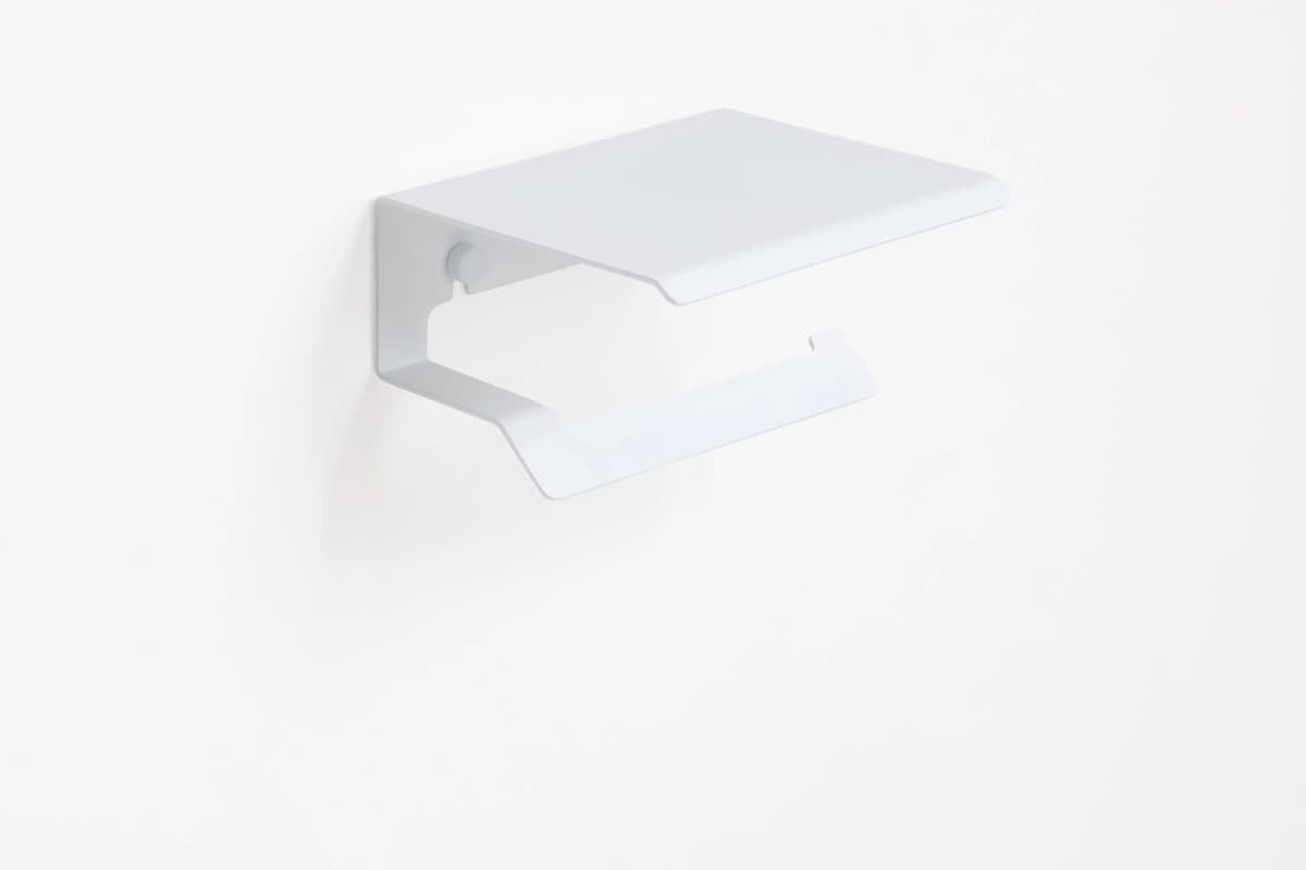 Portarrollos con tapa tapa serie SLIM blanco mate - Imagen 1