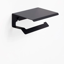 Portarrollos con tapa tapa serie SLIM negro mate - Imagen 1