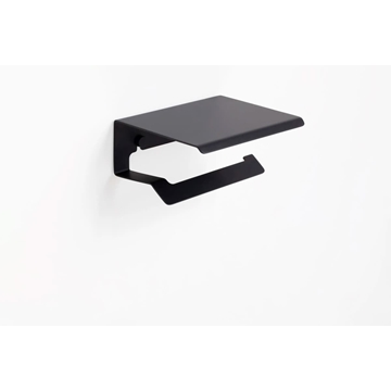 Portarrollos con tapa tapa serie SLIM negro mate - Imagen 1