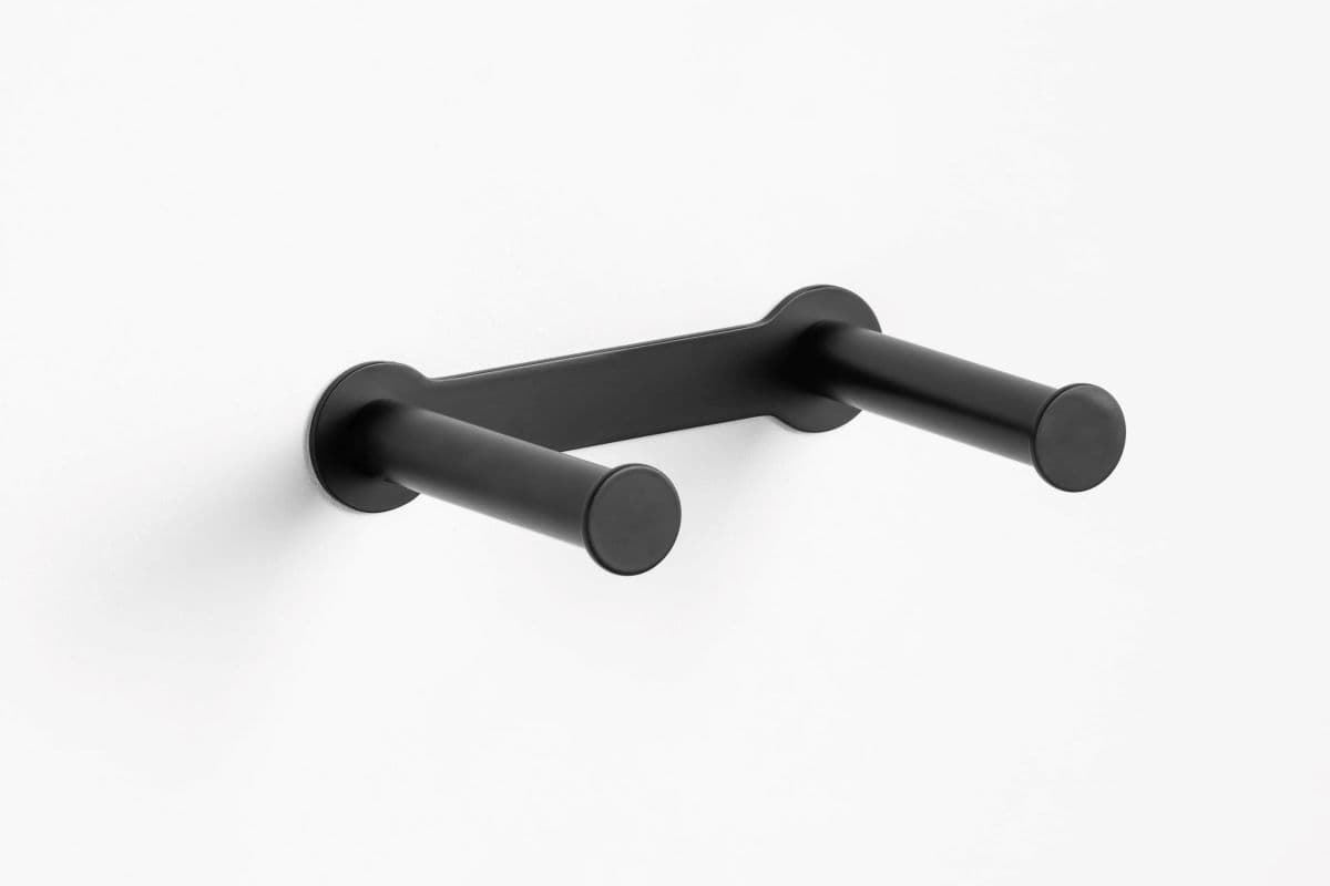 Portarrollos sin tapa doble serie NEO acabado negro mate - Imagen 1