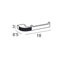Portarrollos sin tapa serie CARMEN acabado cromo + Swarovski oro - Imagen 2