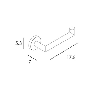 Portarrollos sin tapa serie ECO acabado pulido brillo - Imagen 2