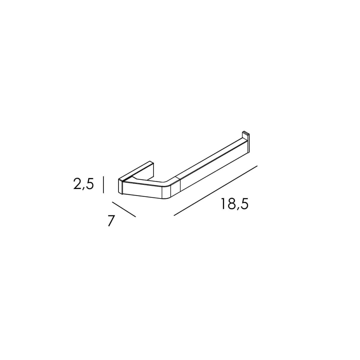 Portarrollos sin tapa serie LUXOR acabado cromo - Imagen 2