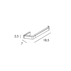 Portarrollos sin tapa serie LUXOR acabado cromo - Imagen 2