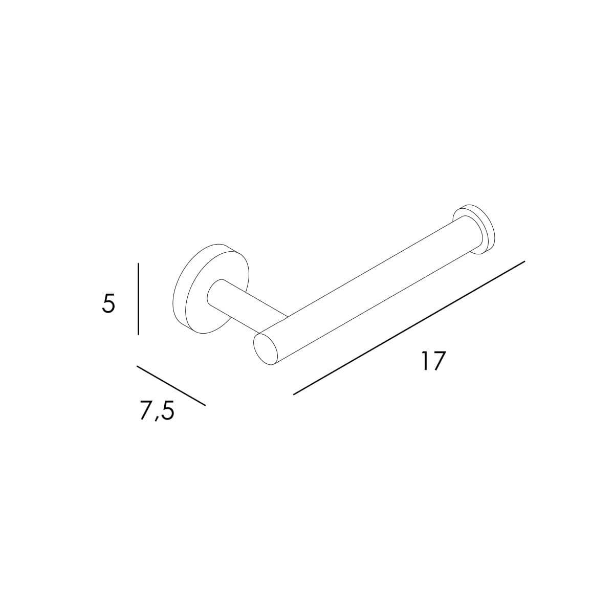 Portarrollos sin tapa serie NEO acabado negro mate - Imagen 2