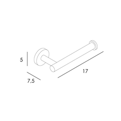 Portarrollos sin tapa serie NEO acabado negro mate - Imagen 2