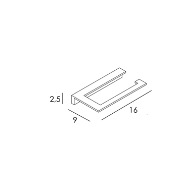 Portarrollos sin tapa serie NICOLE acabado cromo - Imagen 2
