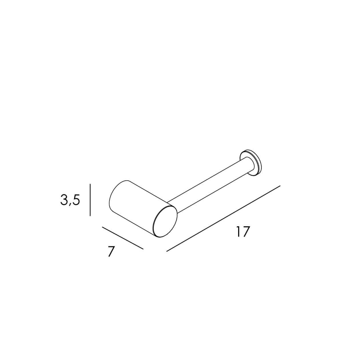 Portarrollos sin tapa serie PUNT acabado cromo - Imagen 2