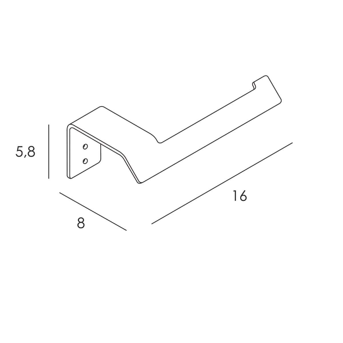 Portarrollos sin tapa serie SLIM azul atlántico - Imagen 2