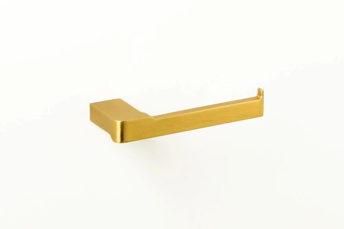 Portarrollos sin tapa serie YASS acabado oro cepillado - Imagen 1