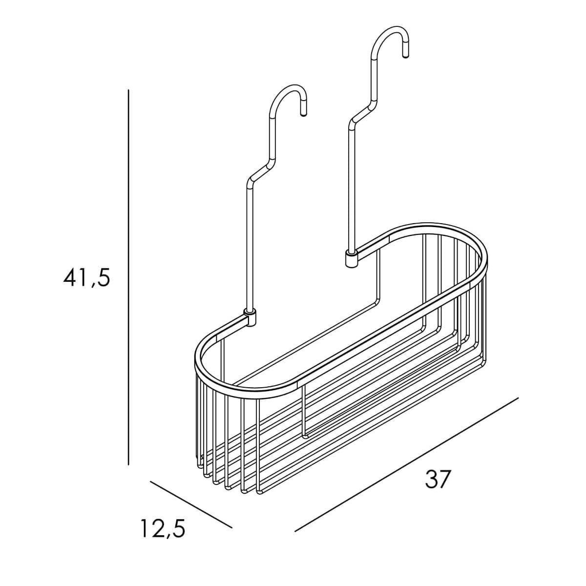 Rejilla jabonera a grifo acabado cromo - Imagen 2