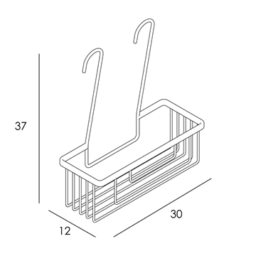 Rejilla jabonera a grifo acabado cromo - Imagen 2