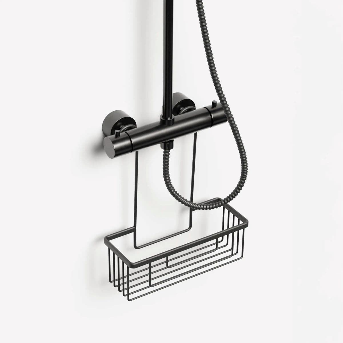 Rejilla jabonera a grifo acabado negro mate - Imagen 1