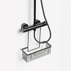 Rejilla jabonera a grifo acabado negro mate - Imagen 1