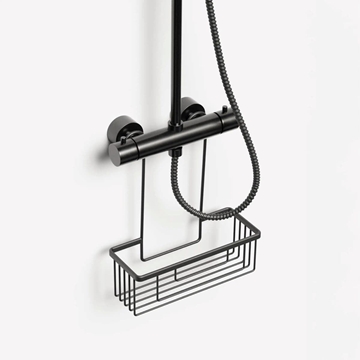 Rejilla jabonera a grifo acabado negro mate - Imagen 1