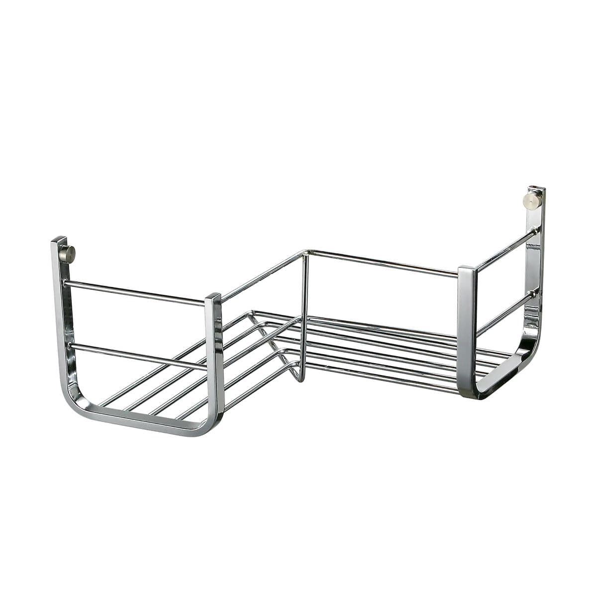 Rejilla jabonera esquinera acabado cromo - Imagen 1