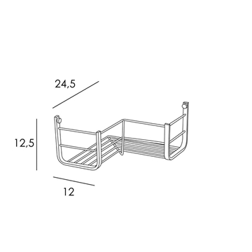Rejilla jabonera esquinera acabado cromo - Imagen 2