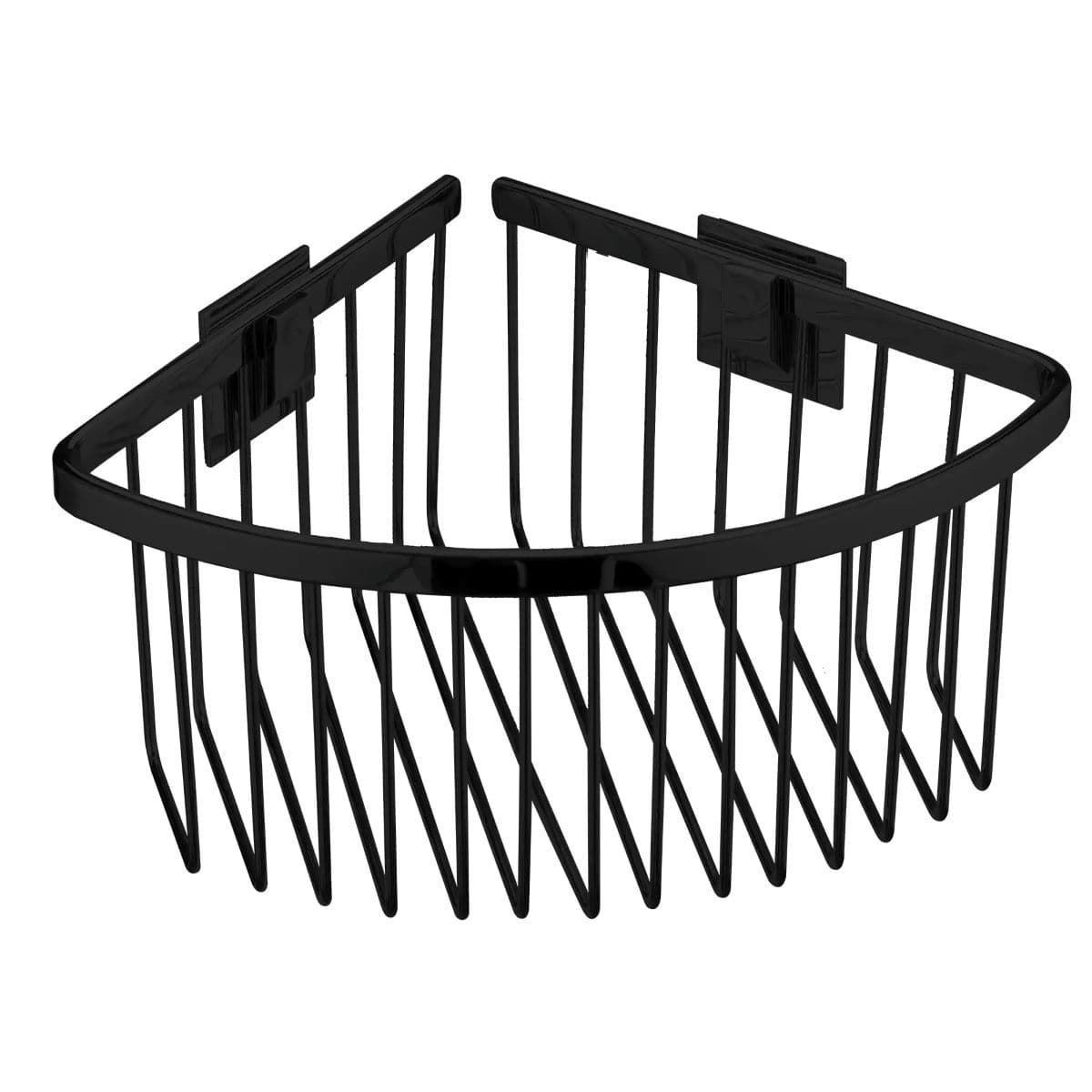 Rejilla jabonera esquinera acabado negro mate - Imagen 1