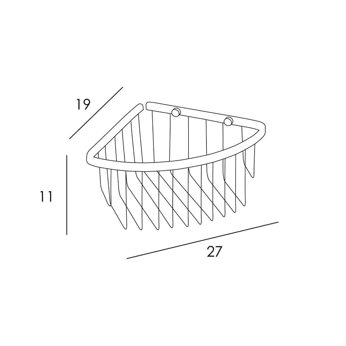 Rejilla jabonera esquinera acabado pulido brillo - Imagen 2
