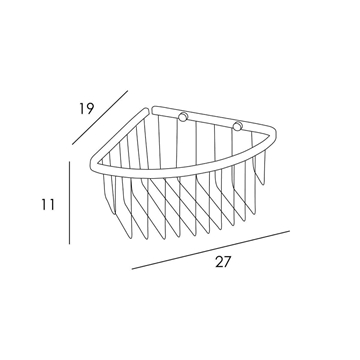 Rejilla jabonera esquinera acabado pulido brillo - Imagen 2