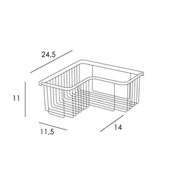 Rejilla jabonera rinconera acabado cromo - Imagen 2