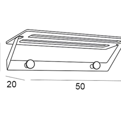 Repisa con perchas serie NATURA acabado madera y cromo - Imagen 2