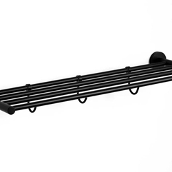 Repisa con perchas serie NEO acabado negro mate - Imagen 1