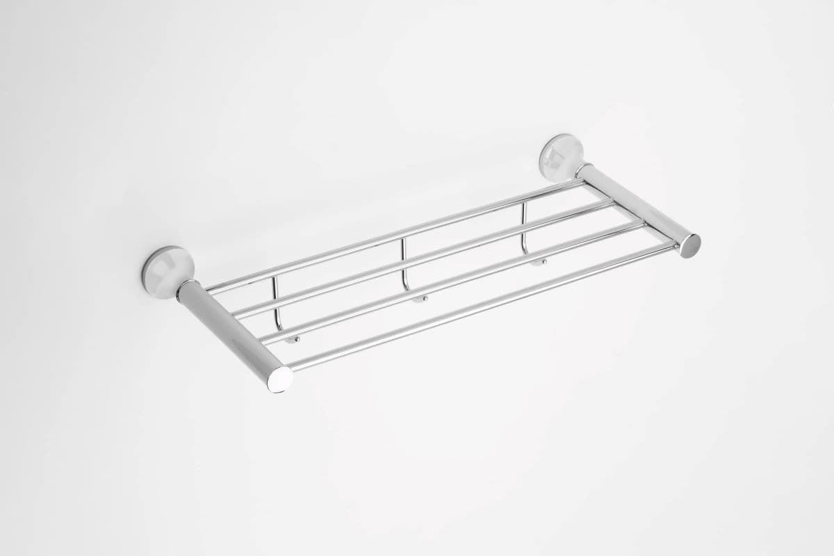 Repisa con perchas serie NOA acabado cromo - Imagen 1