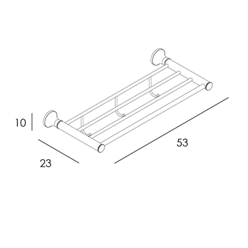 Repisa con perchas serie NOA acabado latón envejecido - Imagen 2