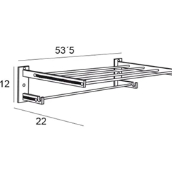 Repisa con toallero serie CARMEN acabado cromo + Swarovski blanco - Imagen 2