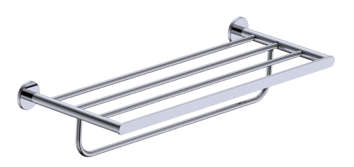 Repisa con toallero serie PRACTIC acabado cromo - Imagen 1
