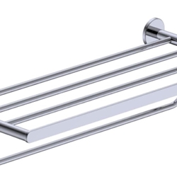 Repisa con toallero serie PRACTIC acabado cromo - Imagen 1