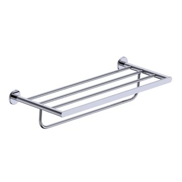 Repisa con toallero serie PRACTIC acabado cromo - Imagen 1