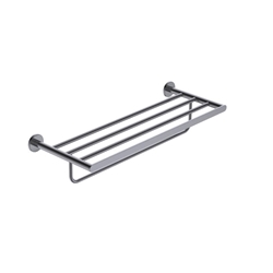 Repisa con toallero serie PRACTIC acabado negro gun metal - Imagen 1