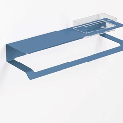 Repisa con toallero serie SLIM acabado azul atlántico - Imagen 1