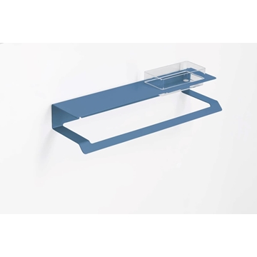 Repisa con toallero serie SLIM acabado azul atlántico - Imagen 1