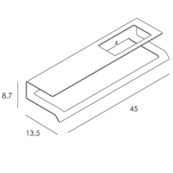 Repisa con toallero serie SLIM acabado negro mate - Imagen 2