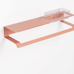 Repisa con toallero serie SLIM acabado terracota - Imagen 1