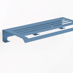 Repisa con toallero y perchas serie SLIM acabado azul atlántico - Imagen 1