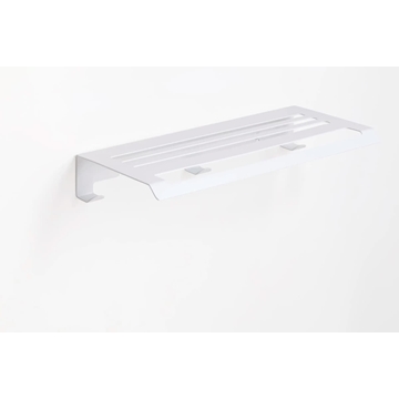 Repisa con toallero y perchas serie SLIM acabado blanco mate - Imagen 1