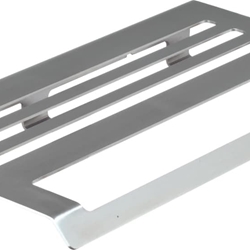 Repisa con toallero y perchas serie SLIM acabado inox cepillado - Imagen 1