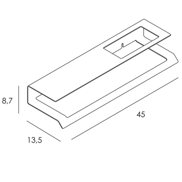 Repisa con toallero y perchas serie SLIM acabado negro mate - Imagen 2