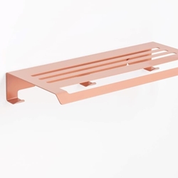 Repisa con toallero y perchas serie SLIM acabado terracota - Imagen 1