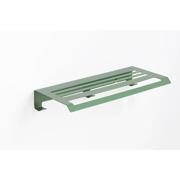 Repisa con toallero y perchas serie SLIM acabado verde reseda - Imagen 1