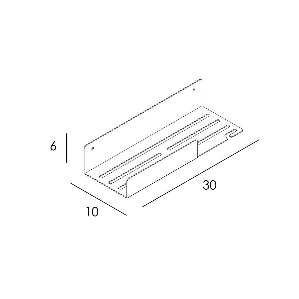 Repisa de ducha con percha acabado pulido brillo - Imagen 2
