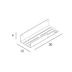 Repisa de ducha con percha acabado pulido brillo - Imagen 2