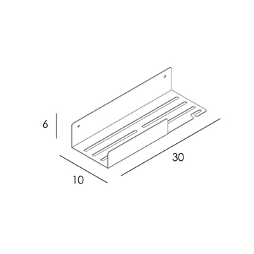 Repisa de ducha con percha acabado pulido brillo - Imagen 2