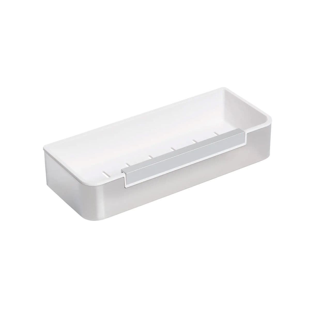 Repisa rectagular con limpia mamparas acabado cromo - Imagen 1