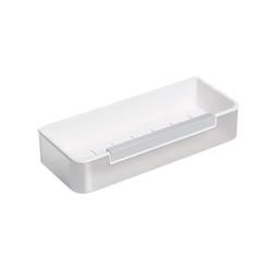 Repisa rectagular con limpia mamparas acabado cromo - Imagen 1