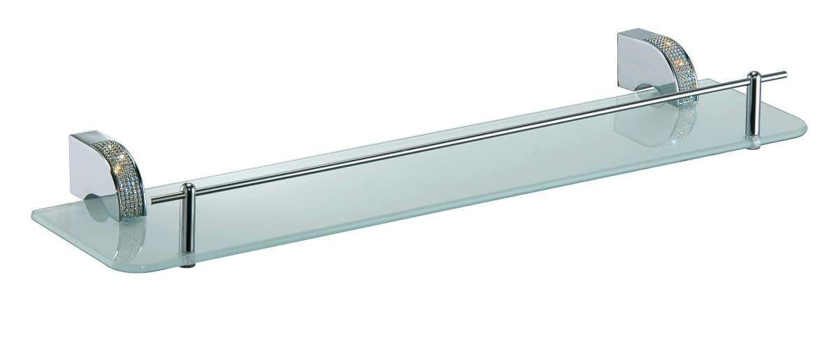 Repisa serie CARMEN acabado cromo + Swarovski blanco - Imagen 1